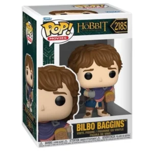 Funko Pop Bilbo Baggins 2185 The Hobbit en su caja original, vista lateral.