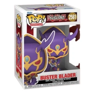 Funko Pop Buster Blader 2561 Yu-Gi-Oh! en su caja original, vista lateral.