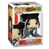 Funko Pop Chun-Li 2098 Street Fighter en su caja original, vista lateral.