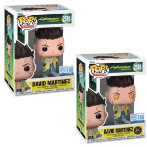 Funko Pop David Martinez 2581 SE Bundle Cyberpunk en cajas originales, vista lateral