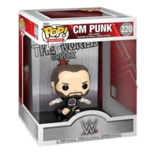 Funko Pop Deluxe CM Punk 220 WWE en su caja original, vista lateral.