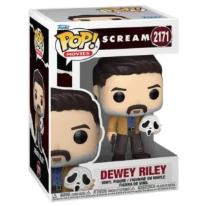 Funko Pop Dewey Riley 2171 Scream en su caja original, vista lateral