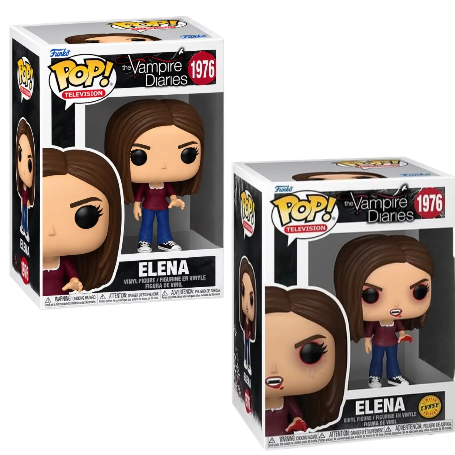 Funko Pop Elena 1976 Bundle The Vampire Diaries en cajas originales, vista lateral
