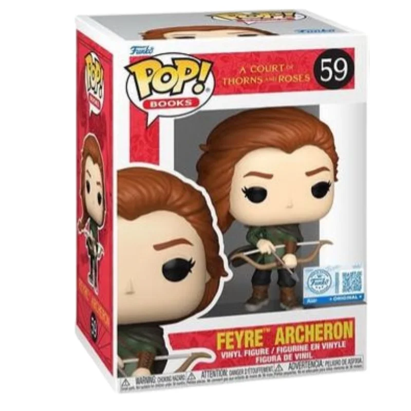 Funko Pop Feyre Archeron 59 SE A Court of Thorns and Roses en su caja original, vista lateral.