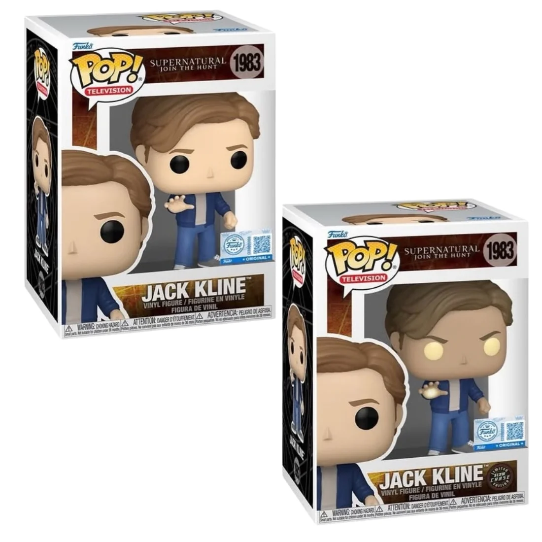 Funko Pop Jack Kline 1983 SE Bundle Supernatural en cajas originales, vista lateral