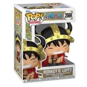 Funko Pop Monkey D Luffy 2569 One Piece en su caja original, vista lateral