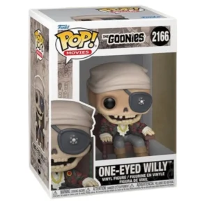 Funko Pop One-Eyed Willy 2166 The Goonies en su caja original, vista lateral