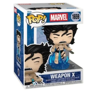 Funko Pop Premium Weapon X 1659 Marvel en su caja original, vista lateral