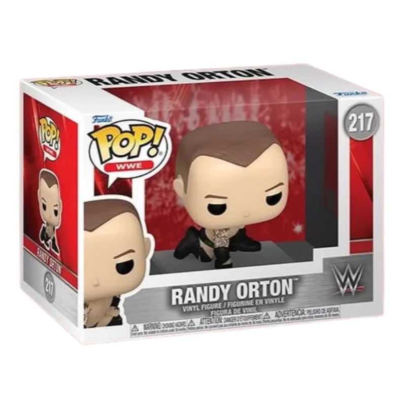 Funko Pop Randy Orton 217 WWE en su caja original, vista lateral.
