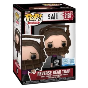 Funko Pop Reverse Bear Trap 2128 SE Saw en su caja original, vista lateral