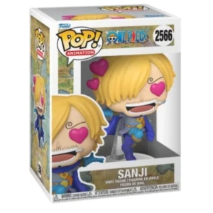 Funko Pop Sanji 2566 One Piece en su caja original, vista lateral