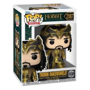 Funko Pop Thorin Oakenshield 2187 Metallic The Hobbit en su caja original, vista lateral.