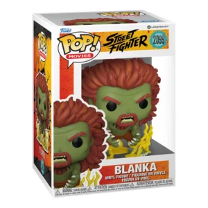 Funko Pop Blanka 2099 Street Fighter en su caja original, vista lateral.