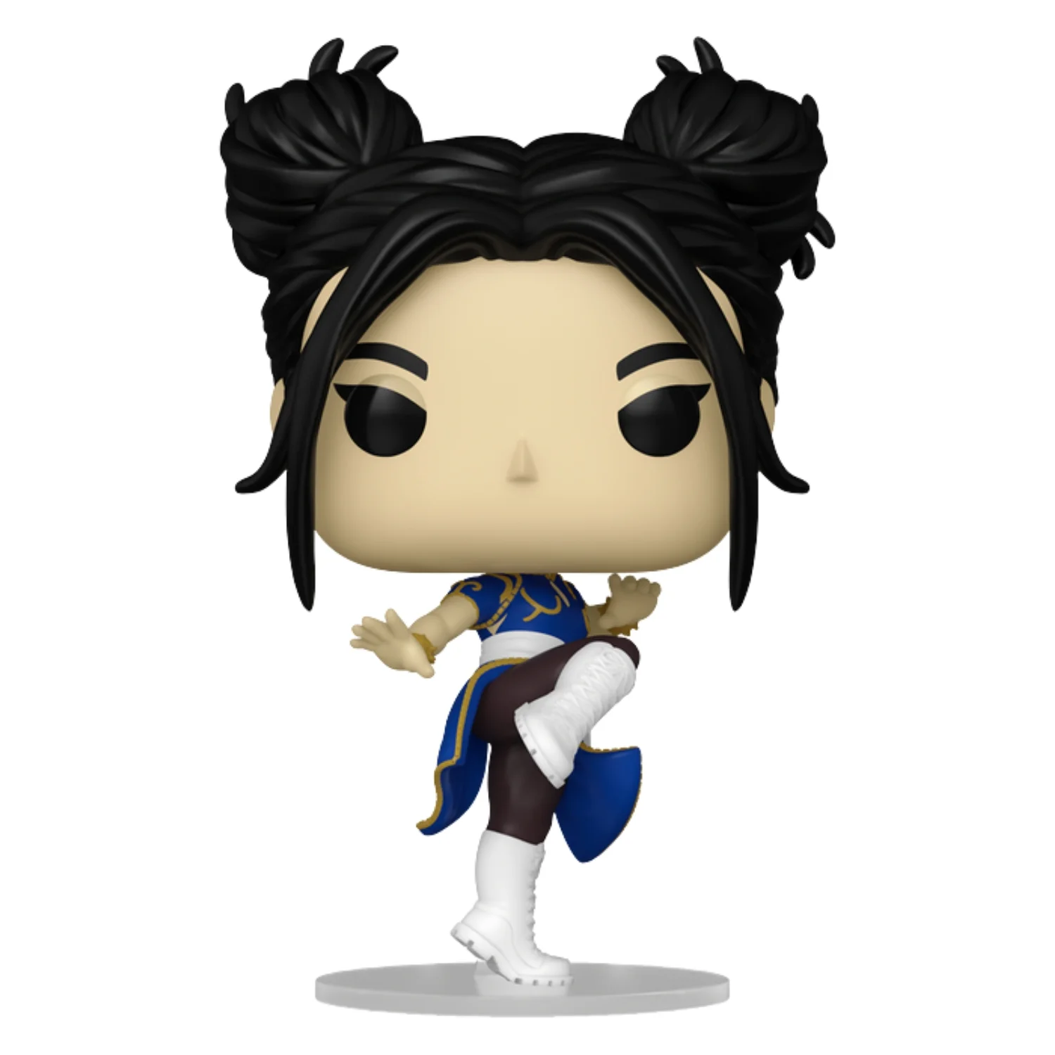 Funko Pop Chun-Li 2098 Street Fighter fuera de su caja, vista frontal.