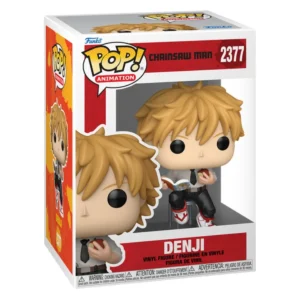 Funko Pop Denji 2377 Chainsaw Man en su caja original, vista lateral