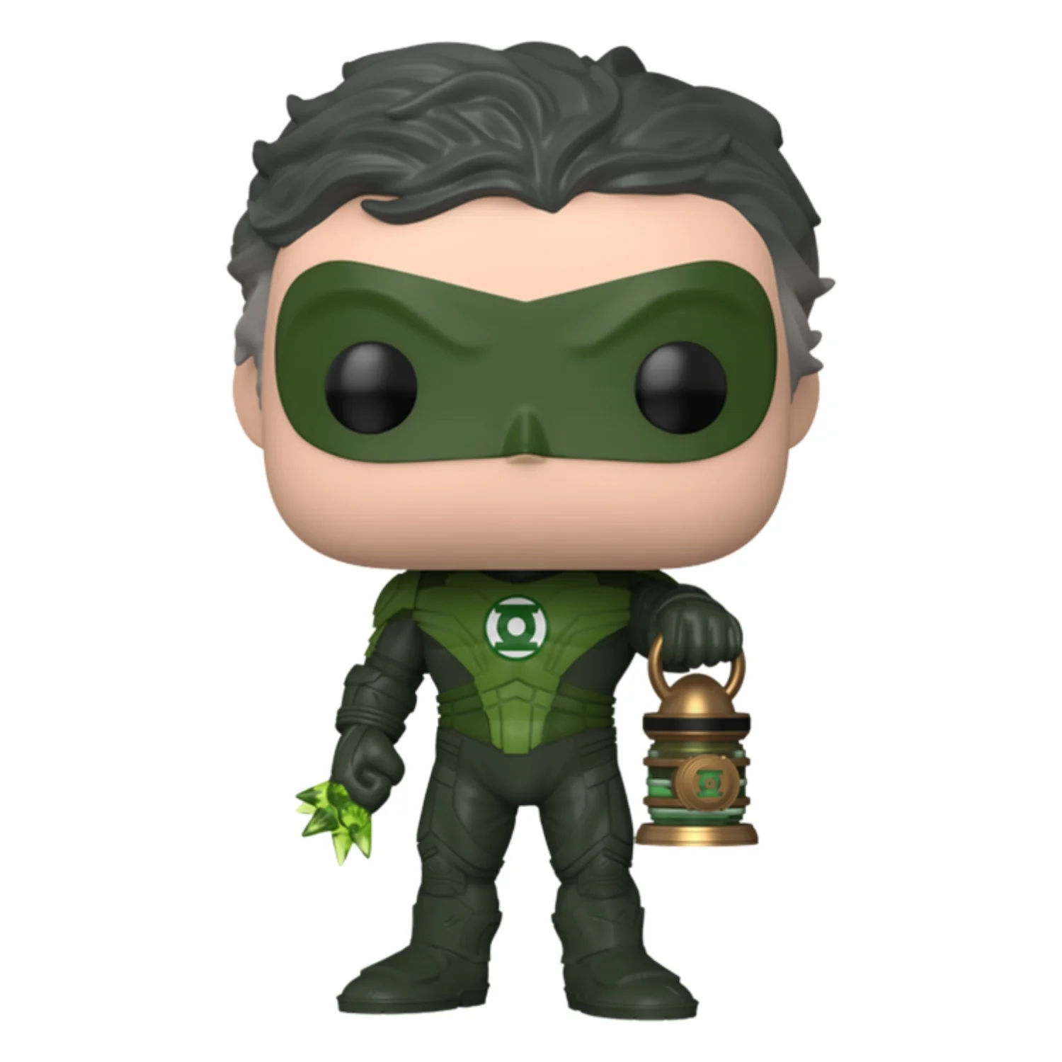 Funko Pop Hal Jordan 649 SE GITD Lanterns fuera de su caja, vista frontal.