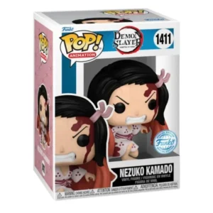Funko Pop Nezuko Kamado 1411 SE Demon Slayer en su caja original, vista lateral