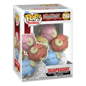 Funko Pop Scapegoat 2564 Yu-Gi-Oh! en su caja original, vista lateral.