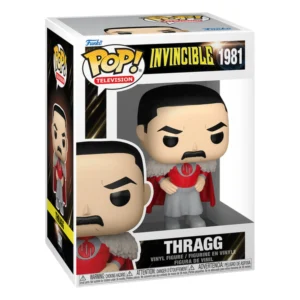 Funko Pop Thragg 1981 Invincible en su caja original, vista lateral.