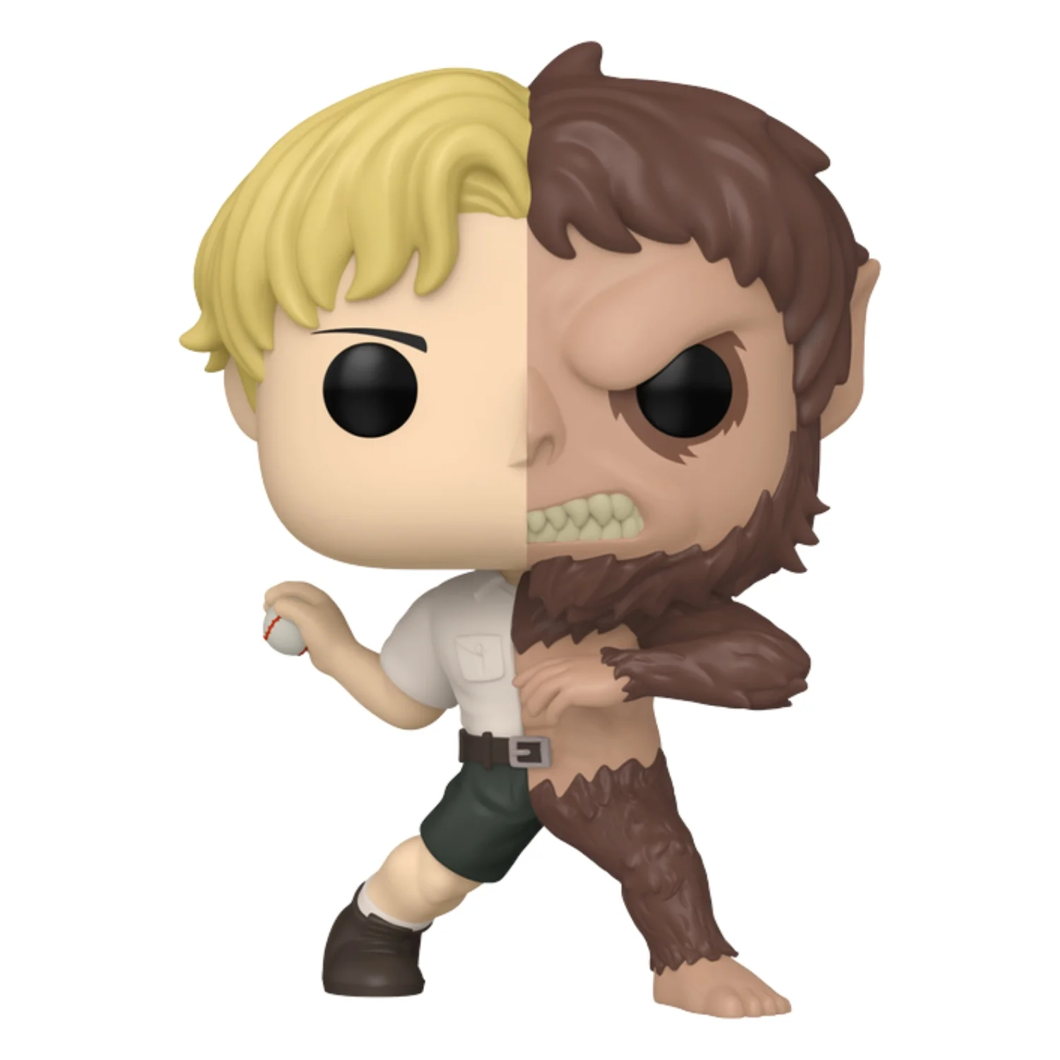 Funko Pop Zeke Jaeger/Beast Titan 2553 Attack On Titan fuera de su caja, vista frontal.