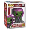 Funko Pop Absolute Brainiac 661 GITD DC Comics en su caja original, vista lateral