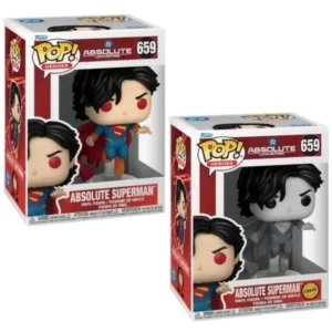 Funko Pop Absolute Superman 659 Bundle DC Comics en sus cajas originales, vista lateral