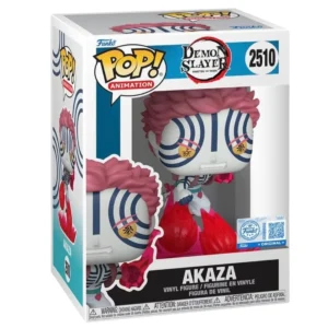 Funko Pop Akaza 2510 SE Demon Slayer en su caja original, vista lateral