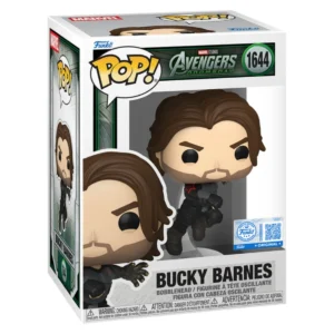 Funko Pop Bucky Barnes 1644 SE Avengers Doomsday Marvel en su caja original, vista lateral