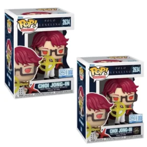 Funko Pop Choi Jong-In 2634 SE Bundle Solo Leveling en sus cajas originales, vista lateral