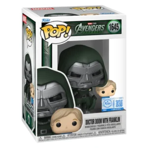 Funko Pop Doctor Doom with Franklin 1645 SE Avengers Doomsday Marvel en su caja original, vista lateral