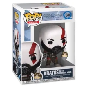 Funko Pop Kratos 1340 God Of War Ragnarok en su caja original, vista lateral