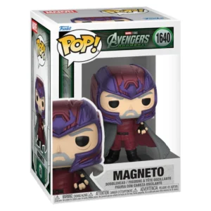 Funko Pop Magneto 1640 Avengers Doomsday Marvel en su caja original, vista lateral