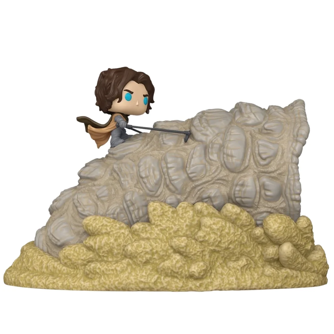 Funko Pop Moment Paul Atreides with Sandworm 2155 Dune fuera de la caja, vista frontal