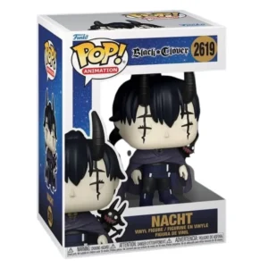 Funko Pop Nacht 2619 Black Clover en su caja original, vista lateral