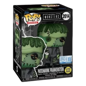 Funko Pop Patchwork Frankenstein 2014 SE GITD Universal Monsters en su caja original, vista lateral