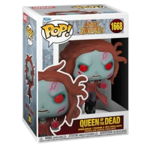 Funko Pop Queen Of The Dead 1668 Marvel Zombies en su caja original, vista lateral