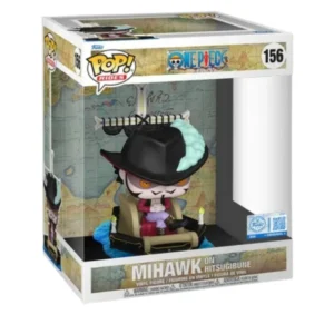Funko Pop Rides Mihawk on Hitsugibune 156 SE One Piece en su caja original, vista lateral