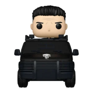 Funko Pop Rides Punisher with Van Deluxe Marvel Spider-Man fuera de la caja, vista frontal
