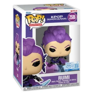 Funko Pop Rumi 2586 SE K-Pop Demon Hunters en su caja original, vista lateral
