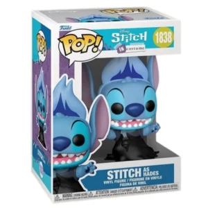 Funko Pop Stitch as Hades 1838 Lilo & Stitch en su caja original, vista lateral