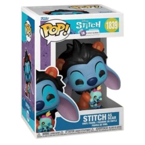 Funko Pop Stitch as Scar 1839 Lilo & Stitch en su caja original, vista lateral