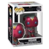 Funko Pop Vision 1664 Marvel en su caja original, vista lateral