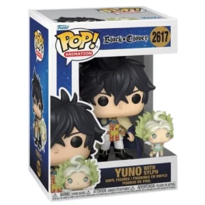 Funko Pop Yuno with Sylph 2617 Black Clover en su caja original, vista lateral