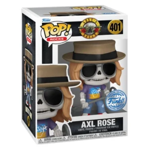 Funko Pop Axl Rose 401 SE Rocks en su caja original, vista lateral