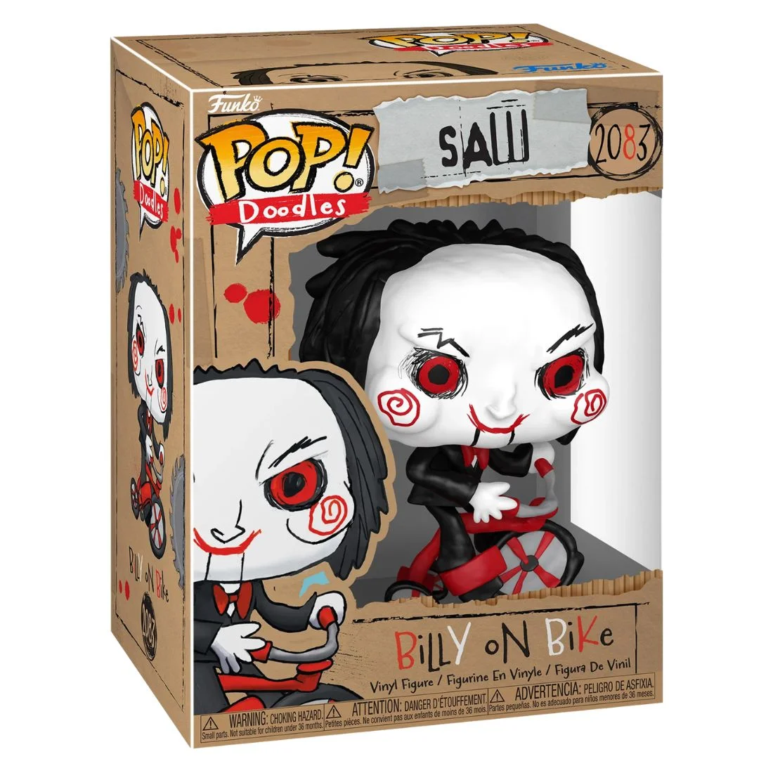 Funko Pop Billy on Bike (Doodles) 2083 Terror en su caja original, vista lateral