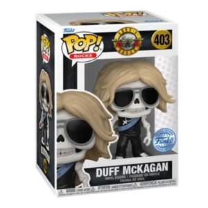 Funko Pop Duff McKagan 403 SE Rocks Guns N' Roses en su caja original, vista lateral