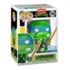 Funko Pop Leonardo 1704 SE Teenage Mutant Ninja Turtles en su caja original, vista lateral