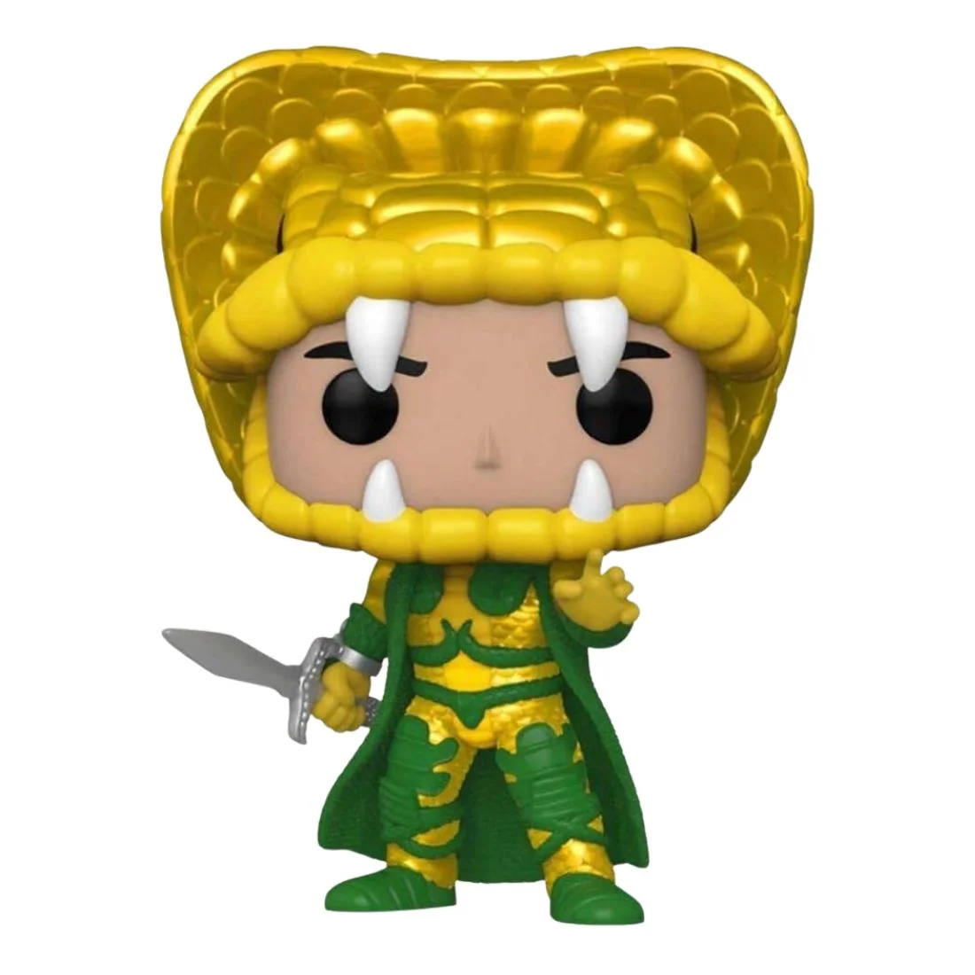 Funko Pop Serpentor 107 SDCC 2022 G.I. Joe fuera de la caja, vista frontal