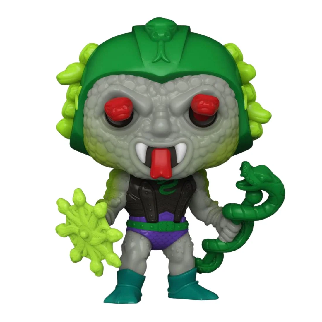 Funko Pop Snake Face 95 Fall Convention 2021 Masters Universe fuera de la caja, vista frontal