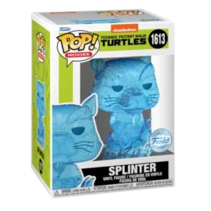Funko Pop Splinter 1613 SE Teenage Mutant Ninja Turtles en su caja original, vista lateral